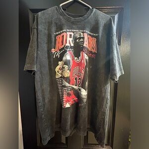 Michael Jordan oversized acid wash shirt !